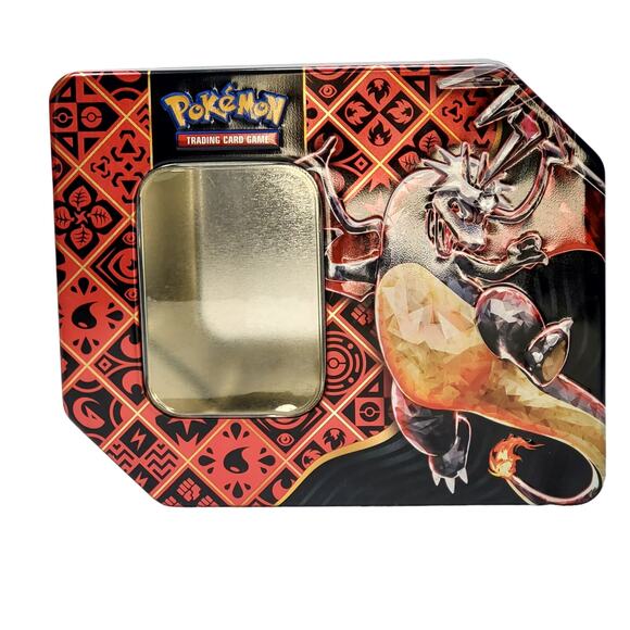 Pokemon Scarlet & Violet Paldean Fates Charzard Quaquaval Ex Collector EMPTY TIN - Picture 3 of 12